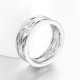 Filigraner silber Ring mit transparenten Minizirkonen als Modeschmuck Fingerring