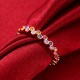 Schmaler rosegold Ring mit bunten Strasssteinchen Modeschmuck Fingerring