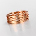 rosegoldfarbener Ring mit Minizirkonen als Modeschmuck Fingerring