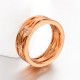 Filigraner rosegold Ring mit transparenten Minizirkonen als Modeschmuck Fingerring