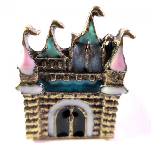 Ring in antikgold mit Schloss Motiv als Modeschmuck Fingerring