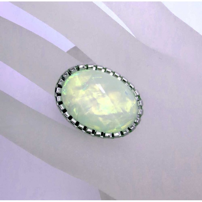 Weißer opalähnlicher Ring Modeschmuck Fingerring