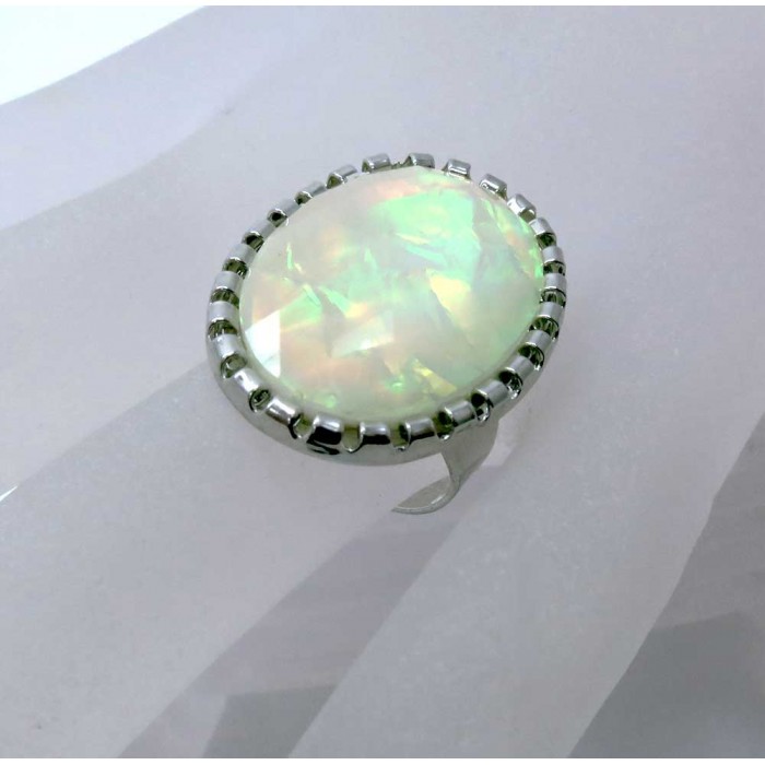 Weißer opalähnlicher Ring Modeschmuck Fingerring