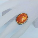 Opalähnlicher orangefarbener Ring Modeschmuck Fingerring