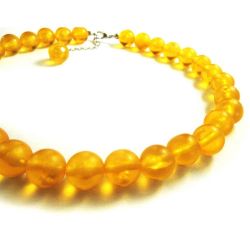 Orange Halskette mit Polaris Perlen Modeschmuck Halskette