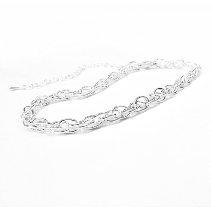 Filigranes hellsilberfarbenes Armband als Modeschmuck Armband