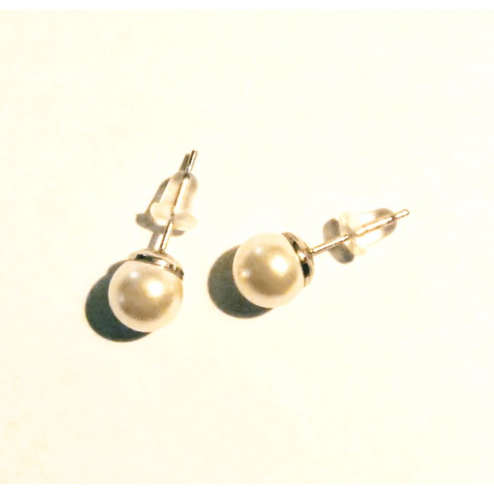 Perlen Ohrstecker 8mm Modeschmuck Ohrstecker