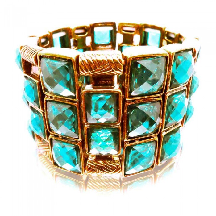 Petrolfarbenes Armband als Modeschmuck