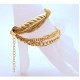 Gold Armband mit Kordel und Kettchen als Modeschmuck Armband