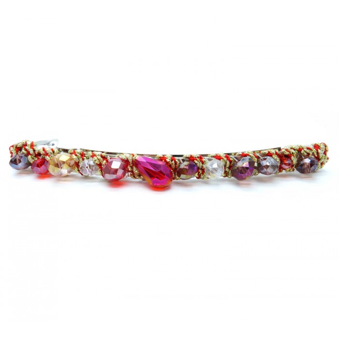 Rote Haarspange 105x8mm Modeschmuck Haarschmuck