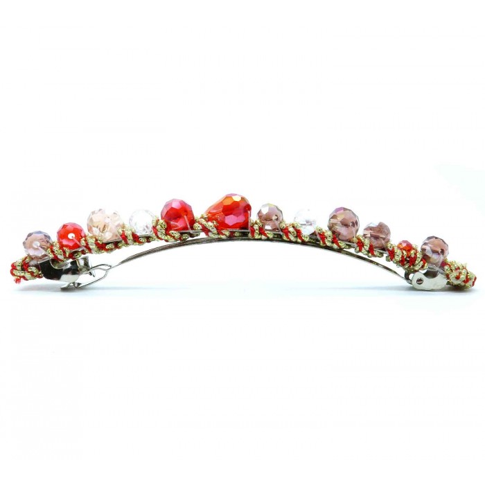Rote Haarspange 105x8mm Modeschmuck Haarschmuck