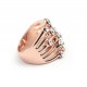 Rosegold Ring mit transparentem Strass Modeschmuck Fingerring