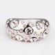 Ovaler silber Ring mit transparentem Strass Modeschmuck Fingerring