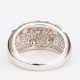 Ovaler silber Ring mit transparentem Strass Modeschmuck Fingerring