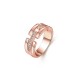 Filigraner rosegold Ring mit transparenten Zirkonen als Modeschmuck Fingerring
