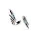 Filigraner silber Ring in Flügelform mit türkis Strass als Modeschmuck Fingerring