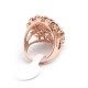 Opulenter, ovaler rosegold Ring mit rose light Strasssteinen Modeschmuck Fingerring